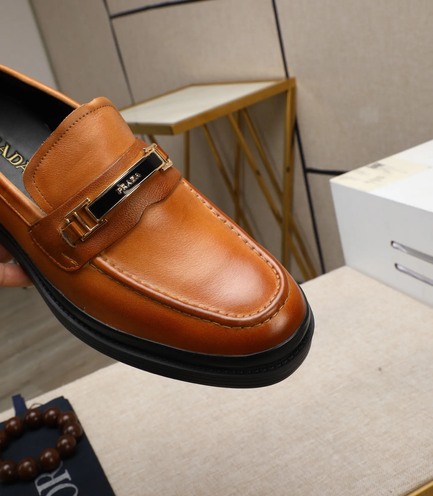 Men's men's shoes 💰540 (water-dyed cow leather) 📛📛PRADA high-end counter's latest formal business leather shoes 👔original and highest quality! Imported from Italy 🇮🇹 first-layer calfskin fabric ➕ cowhide lining Original outsole Formal size: 38➖44 (45 customized)